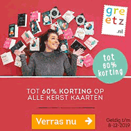 60% Korting op Kerstkaarten bij Greetz